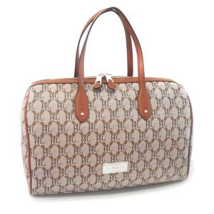 Lauren Ralph Lauren Helston Monogram Barrel Satchel